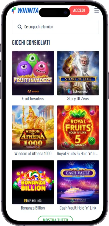 Winnita ricerca di giochi
